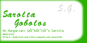 sarolta gobolos business card